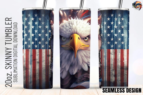 4th July Patriotic American Flag Eagle Graphics for Crafts