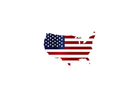 American Flag Map Graphics for Crafts
