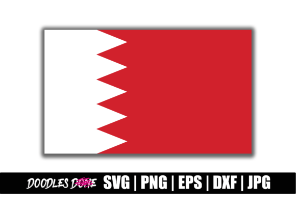 Bahrain Flag SVG for Crafts and Graphics