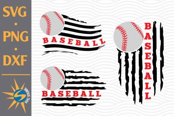 Baseball US Flag Graphics for Crafts and Digital Publishing