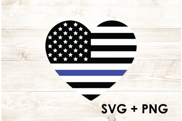 Blue Line USA American Flag Graphics for Crafts