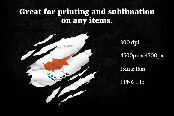 Cyprus Ripped Flag PNG for Crafts and Graphics