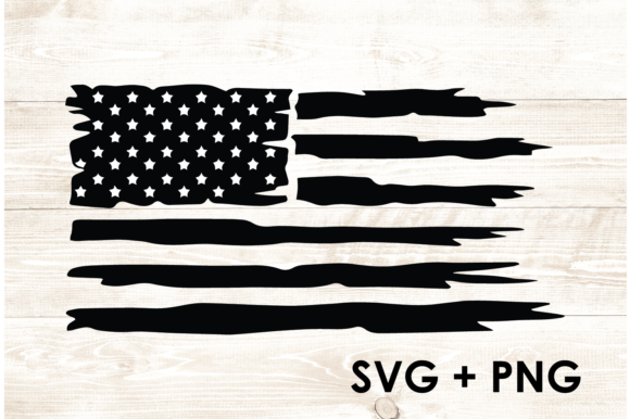 Distressed American USA Flag Graphics for Crafts