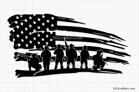 Distressed Police Flag Svg for Graphic Designers