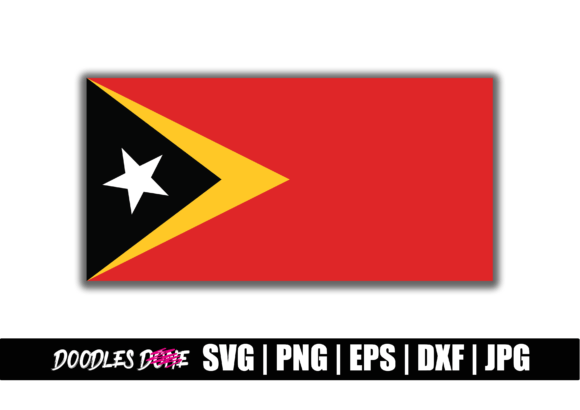 East Timor Flag SVG for Crafts and Graphics