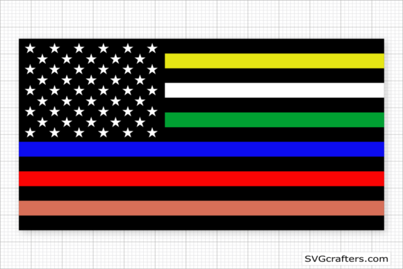 FirstResponder American Flag Graphics for Crafts