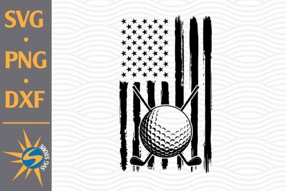 Golf US Flag Graphics for Crafts and Branding