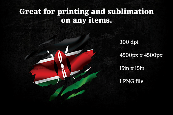 Kenya Ripped Flag PNG: A Vibrant Graphic for Crafts and Digital Publishing
