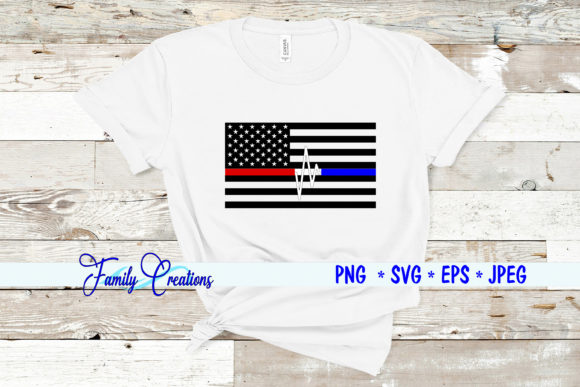 Law Enforcement Firefighter Flag Graphics for Crafts