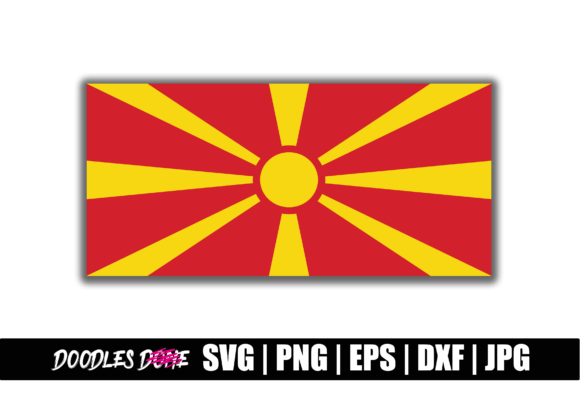 Macedonia Flag SVG for Crafts and Graphics