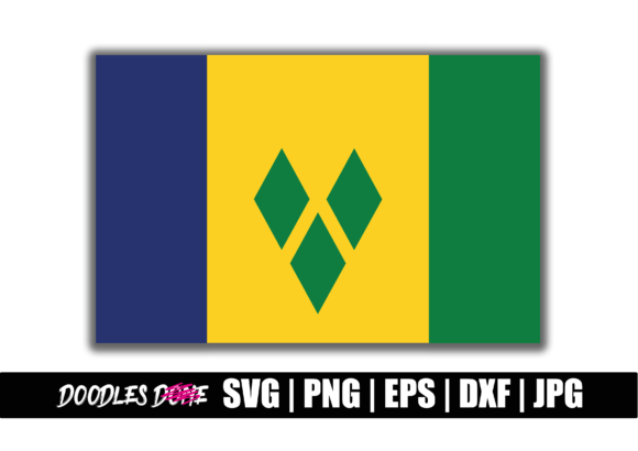 Saint Vincent and Grenadines Flag SVG for Crafts and Graphics
