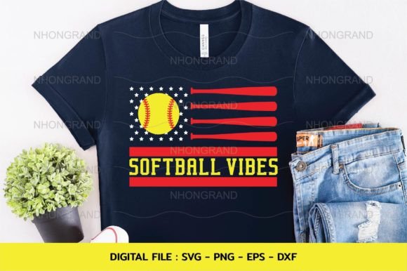 Softball Vibes Graphics for Local Business Branding