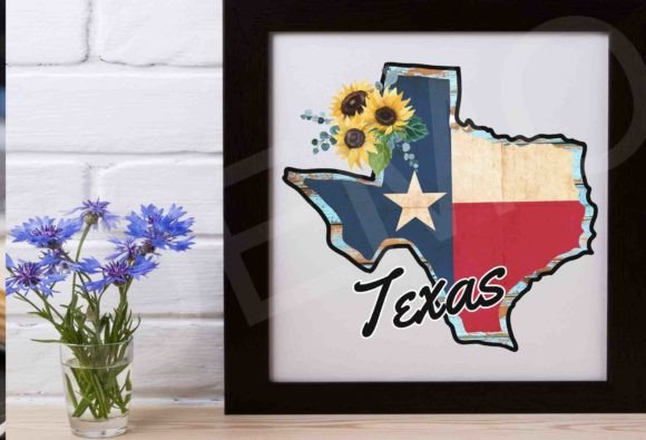 Texas and American Flag PNG for Website and Editorial Design