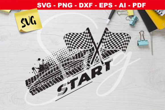 Tire Tracks Racing Flag Start