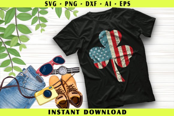 USA Flag St. Patrick’s Day Graphics for Crafts