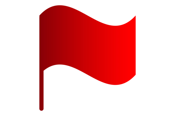 Waving Flag Icon for Crafts and Graphics