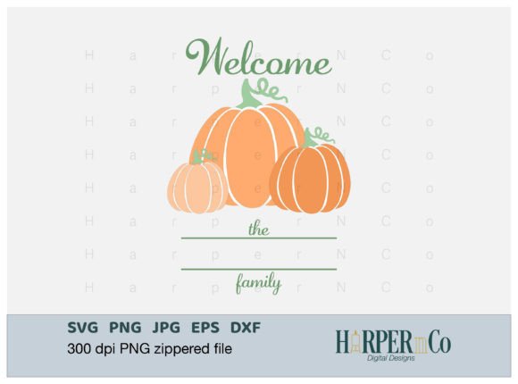 Welcome Pumpkin SVG Garden Flag
